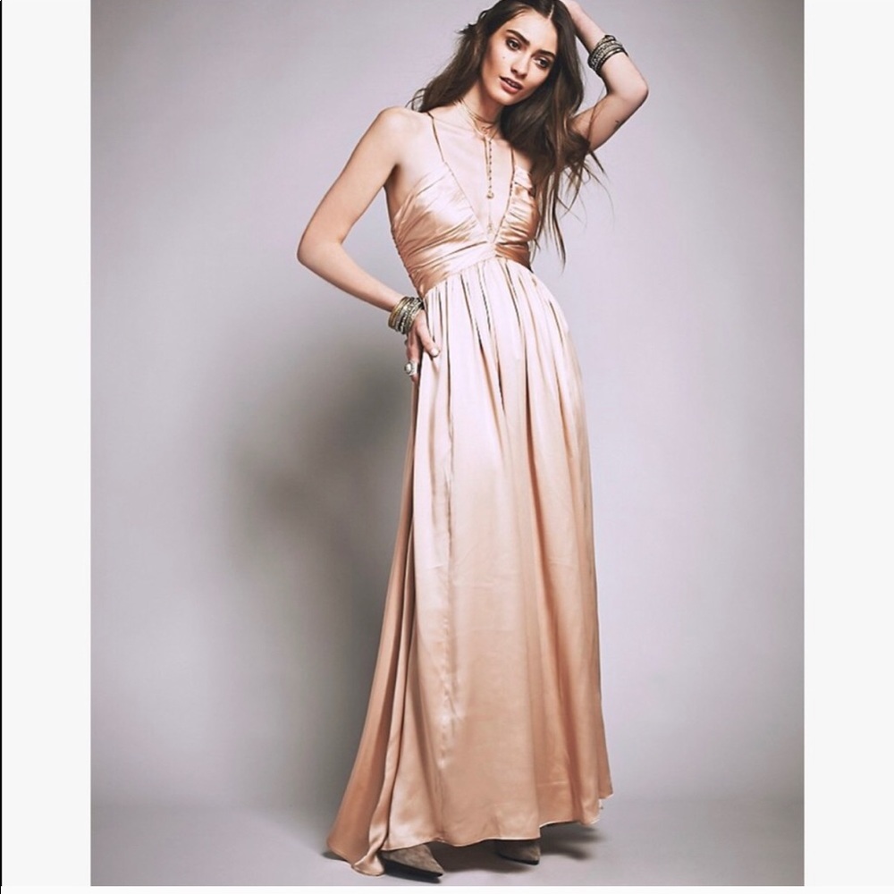 NEW with Tags! Free people blush silk dress M